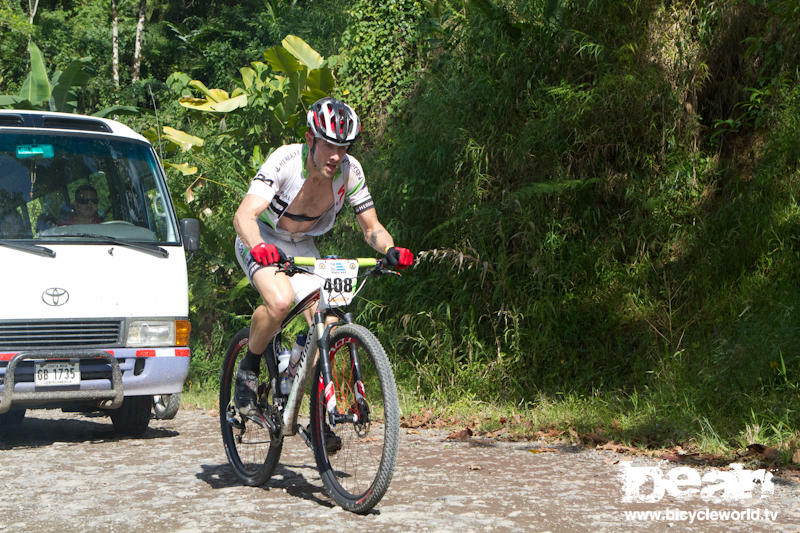 Cody Gerry climbs on the final day of La Ruta