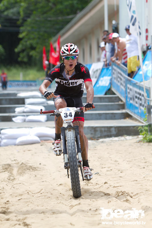 Milton Ramos at the finish line