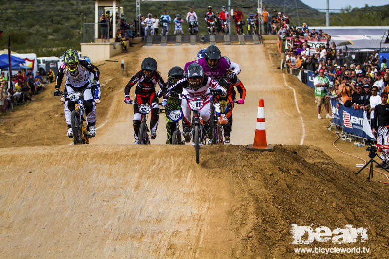 Alise Post hole shot moto 1 at phoenix bmx