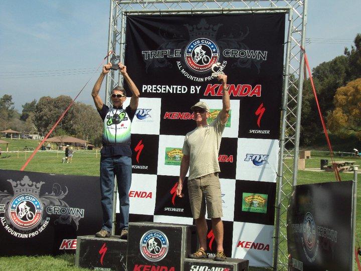 bonelli park podium for steve hughes and bicycleworld TV