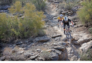 melissa buhl and aaron gwin on geronimo trail