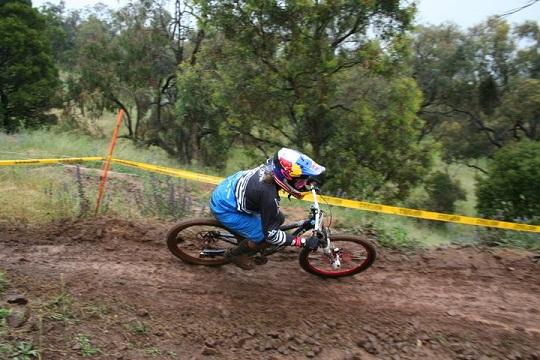 Jill Kitner on her winning run at Mount Panoram, Australia.