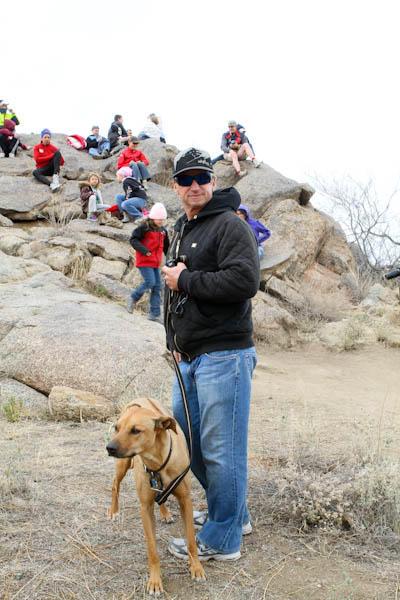 matt and his dog at the 24 hours of old pueblo