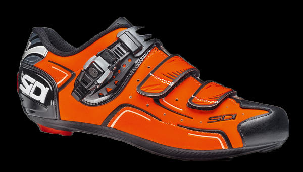 sidi level carbon shoe in orange