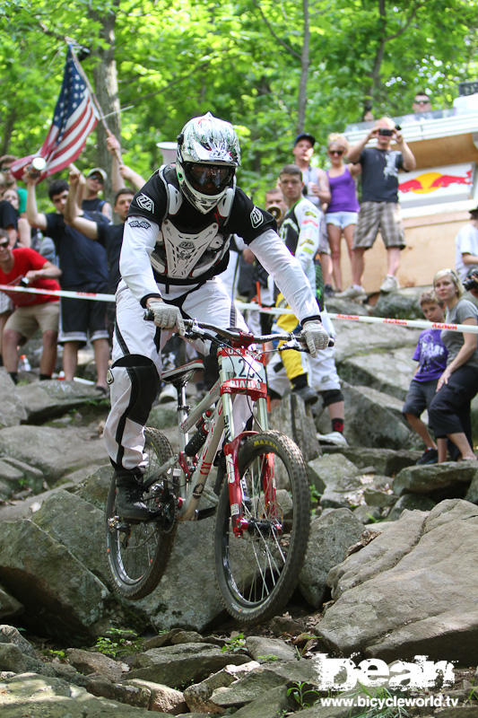 chris del bosco in the pro men us open downhill