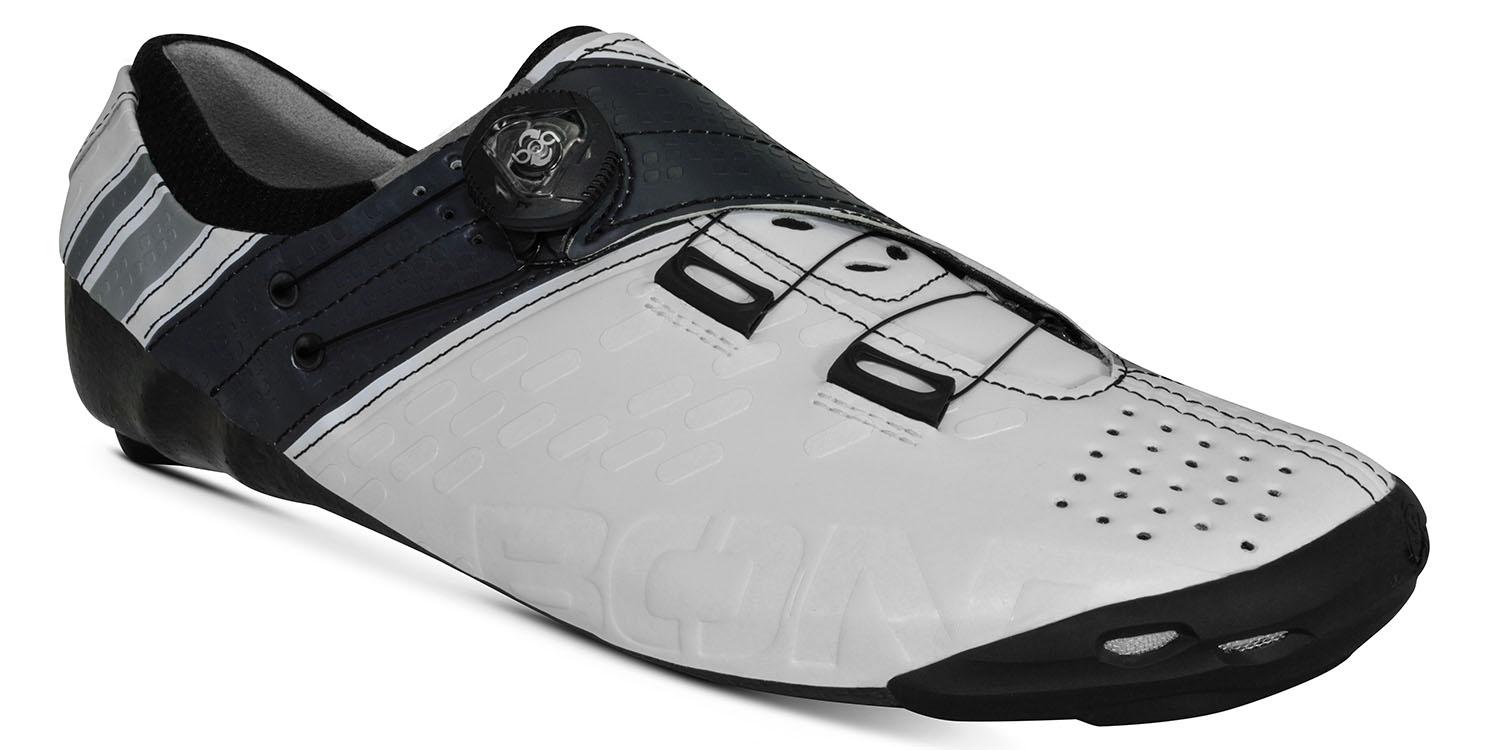 white Bont helix cycling shoes